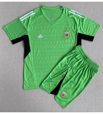 Argentina Målvakt Hemmatröja Barn VM 2022 Kortärmad (+ korta byxor)